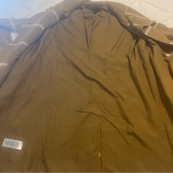 Ann Taylor Plaid Coat Tan Small - Picture 12 of 12